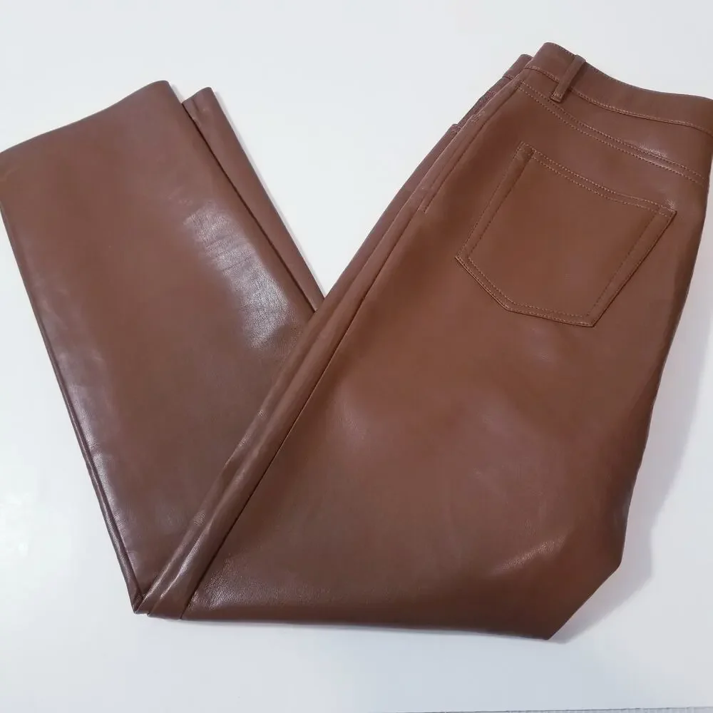Aritzia Wilfred Soft Vegan Leather High Waisted Pants - Picture 10 of 13
